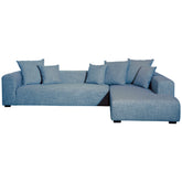 Jollie Blue Upholstery Chaise Sectional